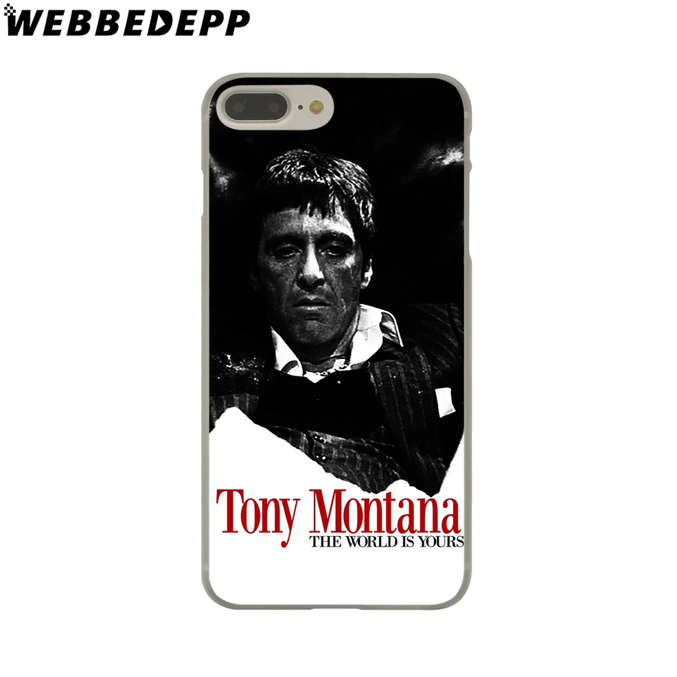 WEBBEDEPP Горячая Scarface Tony Монтана жесткий чехол для телефона для iPhone 4 4S 5C 5 5S SE 6 6S 7 8 Plus X XR XS 11 Pro Max задняя крышка