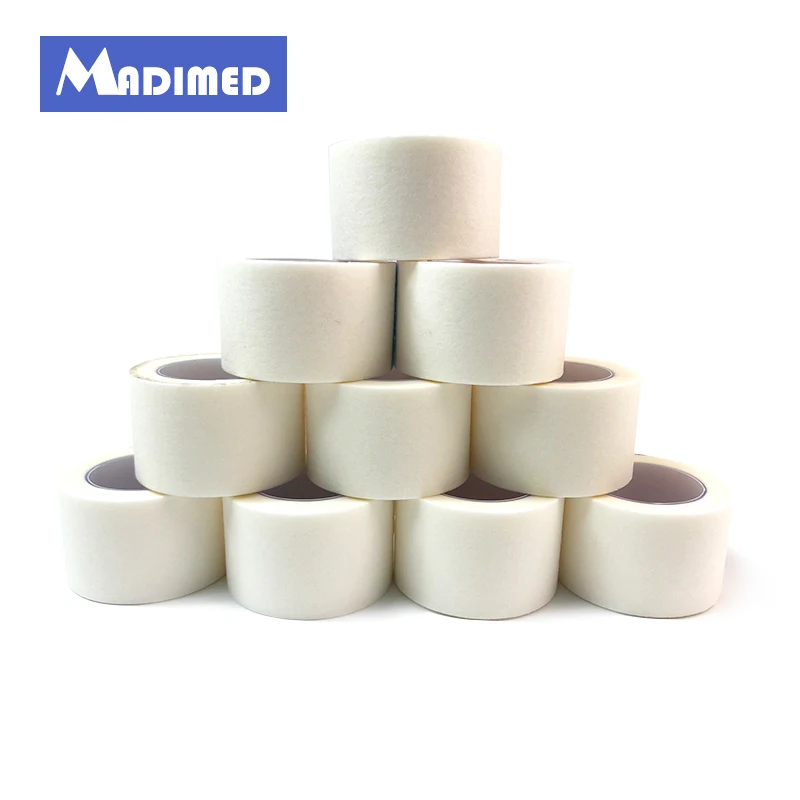 MADIMED Nail tape12 рулонов/лот 2 5 см x 9 1 м клейкая Нетканая дышащая Микропористая лента