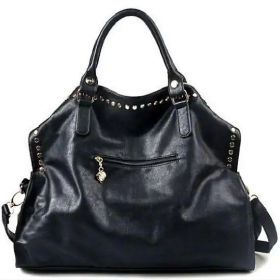 Женская мягкая сумка для покупок блестящая заклепка из горного хрусталя Большая
