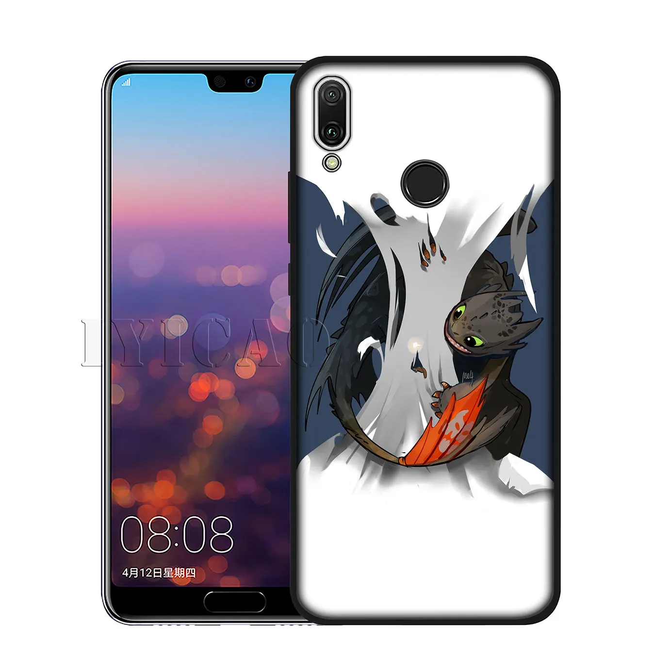 IYICAO Беззубик Как приручить дракона мягкий чехол для huawei P20 Pro P10 P8 P9 P30 Lite Mini P Smart - Цвет: 1