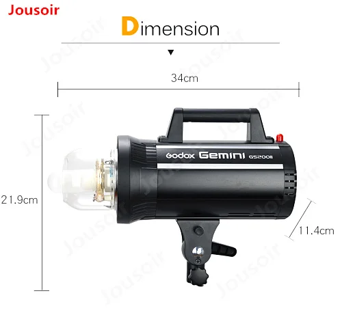 Профессиональный студийный стробоскоп Godox GS200II GS200 II 200Ws GN49 со встроенным