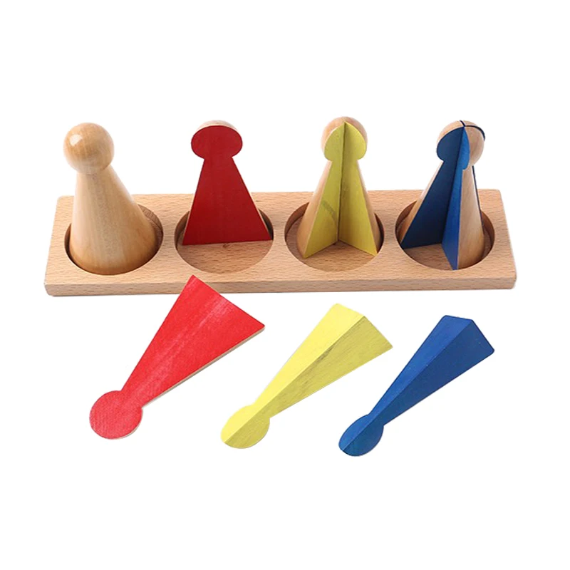 Детские игрушки Монтессори большая фракция Skittles с Tray12 см Дерево для раннего