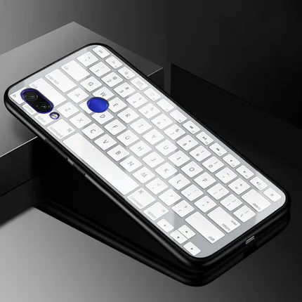 Чехол для Note 7, мягкая силиконовая рамка из ТПУ, жесткая задняя крышка из закаленного стекла, чехол для Xiaomi Redmi Note 7, чехол s Note7, стеклянный корпус - Цвет: A6