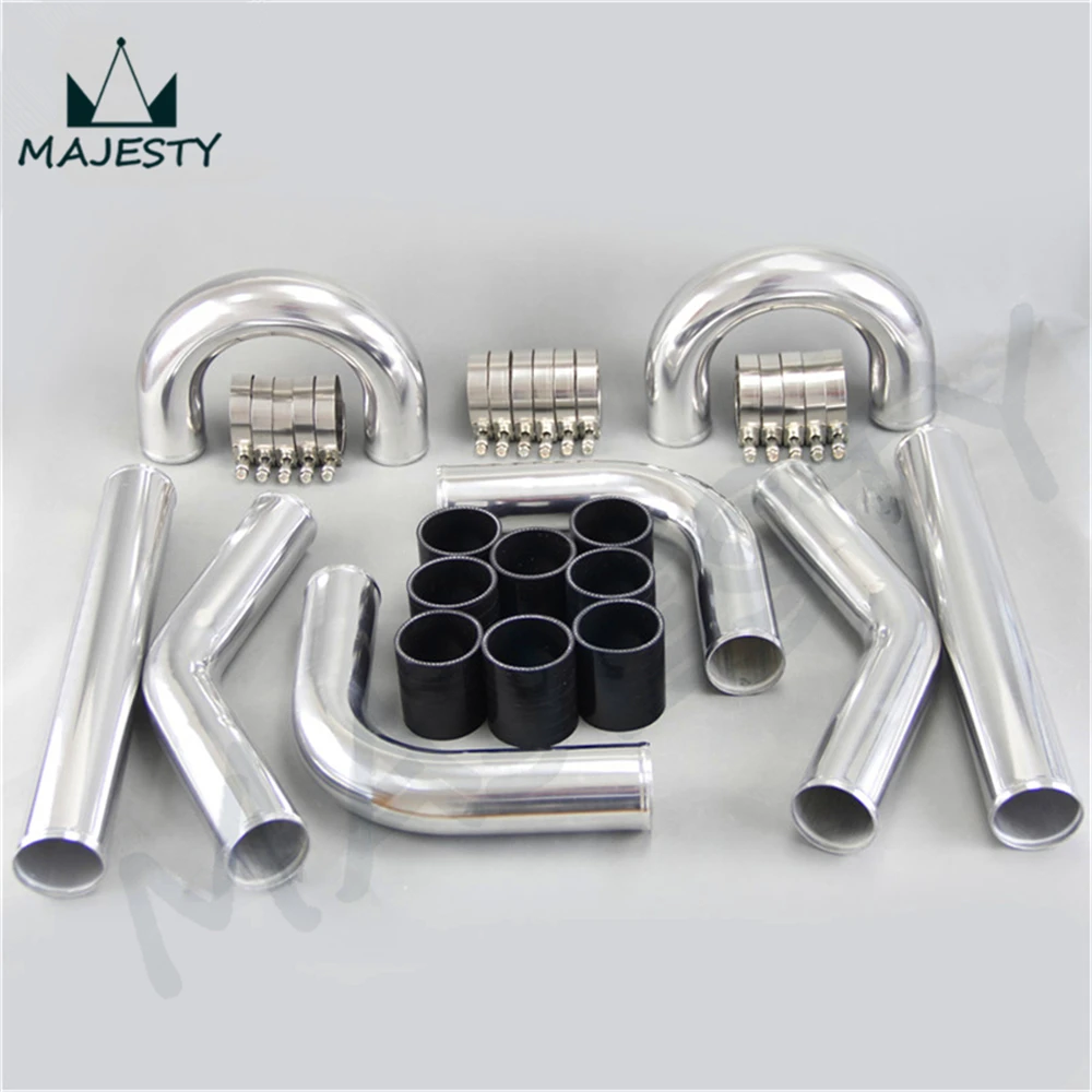 

UNIVERSAL TURBO BOOST INTERCOOLER PIPE KIT 3.15" 80MM 8PCS PIPING L= 450MM black