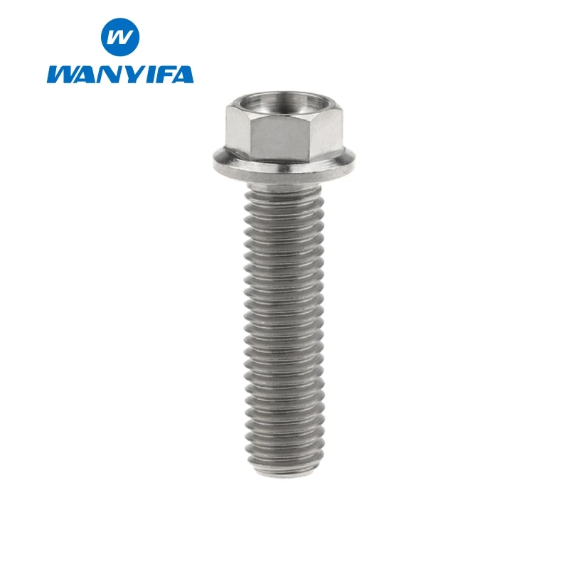 M8x30 Titanium Wanyifa M8x15 20 25 30 35, 40 45 50 55 60 65 мм с коротким фланцем Головкой Винт С Титановым болтом для велосипедного тормоза Титан Радуга Цвет - Цвет: M8x30 Titanium