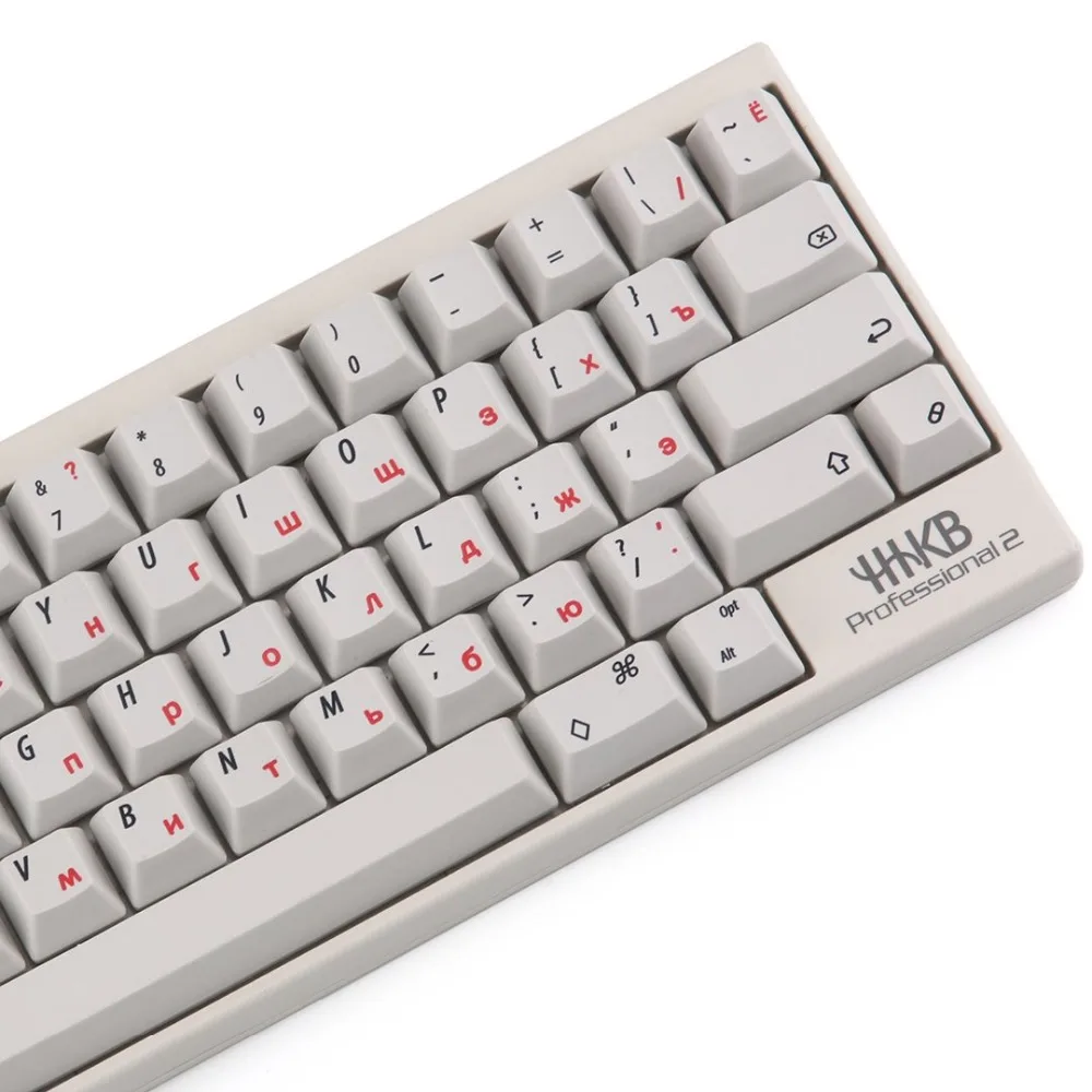 Электростатический емкостный EC светильник серый русский Keycaps Dye-sub 60 клавиш совместим с HHKB клавиатурой