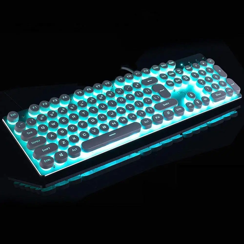 FELYBY K100 3 kinds of Professional Punk Mechanical Backlit Wired Gaming Keyboard for Computer& Desktop
