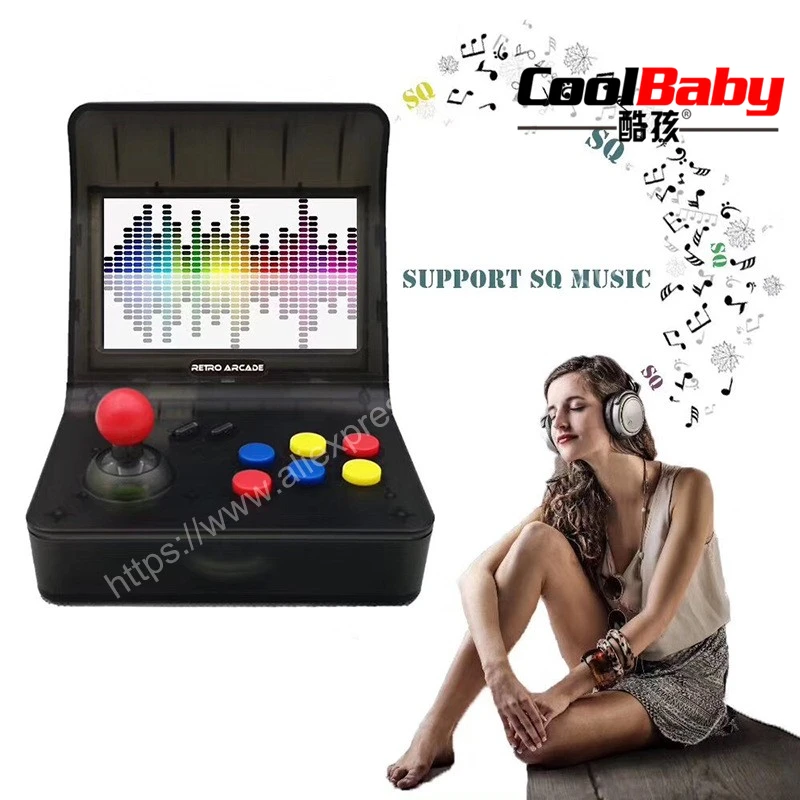 Портативная ретро мини портативная игровая консоль Coolbaby 4 3 дюйма 64 бит 3000 игр
