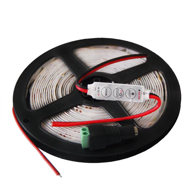DC12V Светодиодные полосы 5 м 60led/м SMD 3528 2835 IP65 Водонепроницаемый 300 Светодиодное