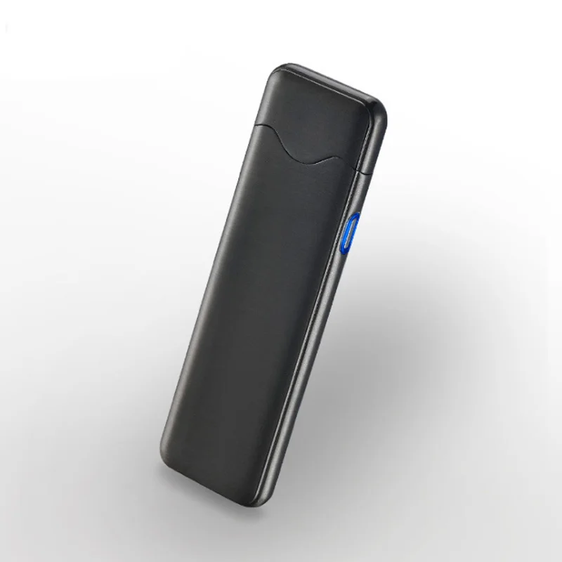 Новинка года мини ультра тонкий USB легче металла Touch ID зажигалки для электронных сигарет зарядки электрический провод ветрозащитный огонь легче
