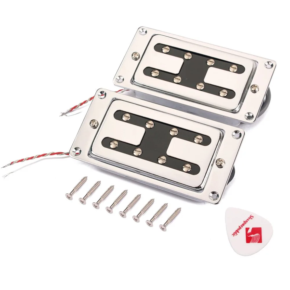 Silver Humbucker Pickup Adjustable Pole Piece w/ Screw for LP Guitar Parts | Спорт и развлечения