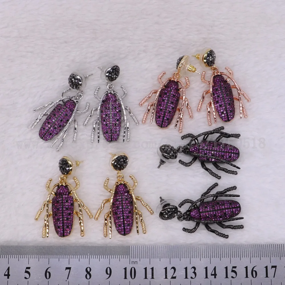 

3 Pairs bugs earrings insets fly Bee earrings with studs Gift for lady insect earrings colorful jewelry Earrings 3054