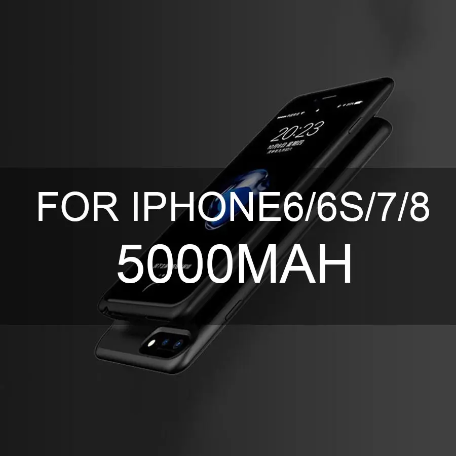 For I6 6s 7 8 5000 Зарядное устройство чехол для iPhone 6 7 8 6s Plus Чехлы для аккумуляторов Чехлы для портативного зарядного устройства для iPho - Цвет: For I6 6s 7 8 5000