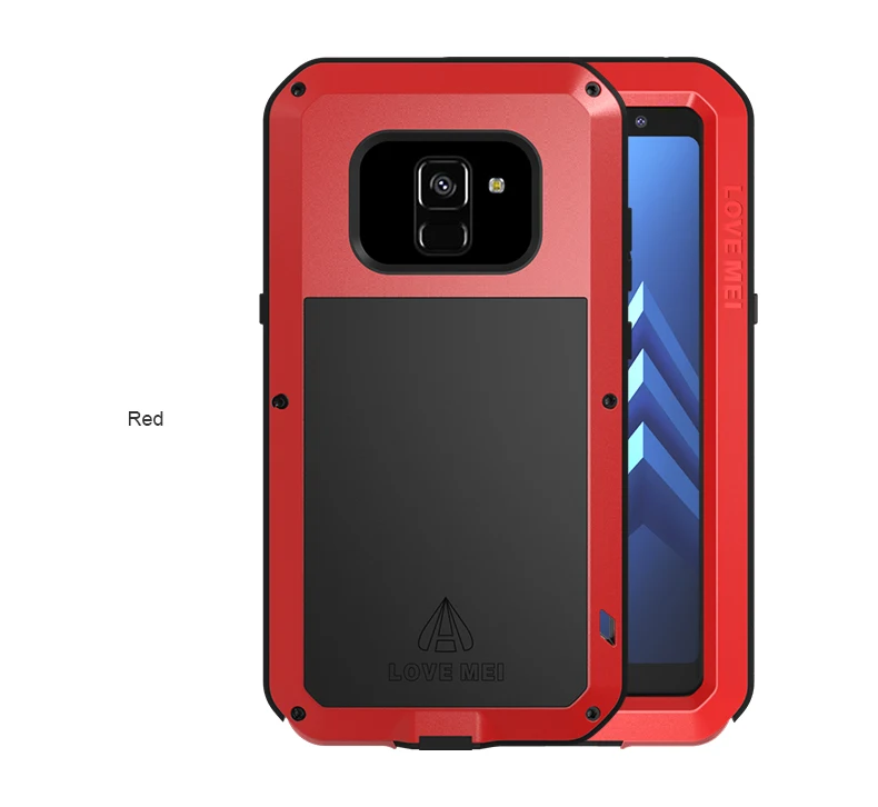 Водонепроницаемый чехол Love mei для Samsung Galaxy A8 2018 противоударный металлический