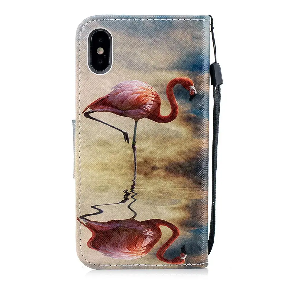 Чехол-книжка из искусственной кожи для iPhone 11 Pro Max X XS XR Max Book, Стильный чехол для телефона iPhone X 6 7 8 Plus 5 SE, чехол с рисунком s