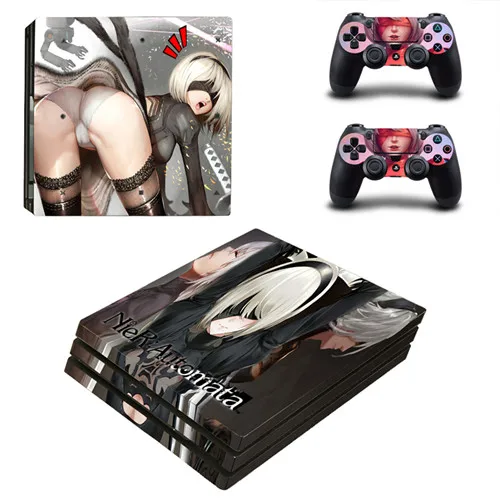 YSP4P-1408 NieR: Automata PS4 Pro наклейка на кожу для sony playstation 4 консоль и 2 контроллера кожи PS4 Pro наклейка на кожу виниловая - Цвет: YSP4P-1408
