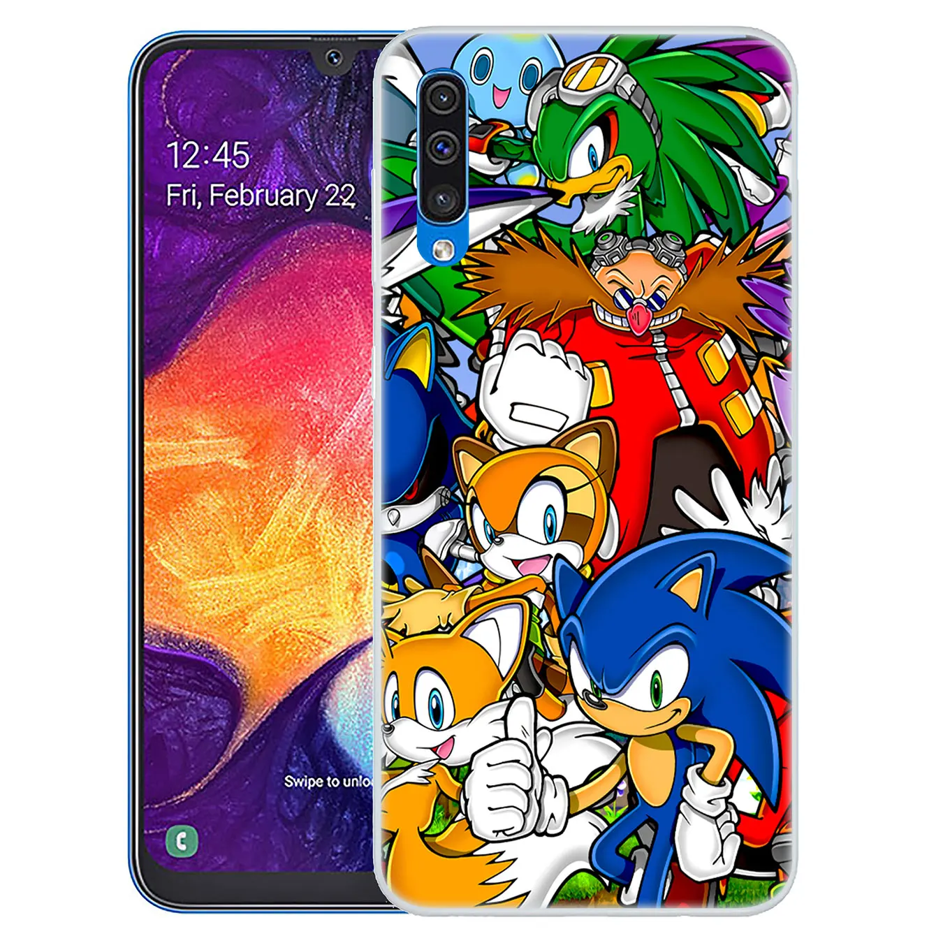 Жесткий чехол серии Соник Ежик для Samsung Galaxy A10 A20 A30 A40 A50 A60 A70 M40 M30 M20 M10