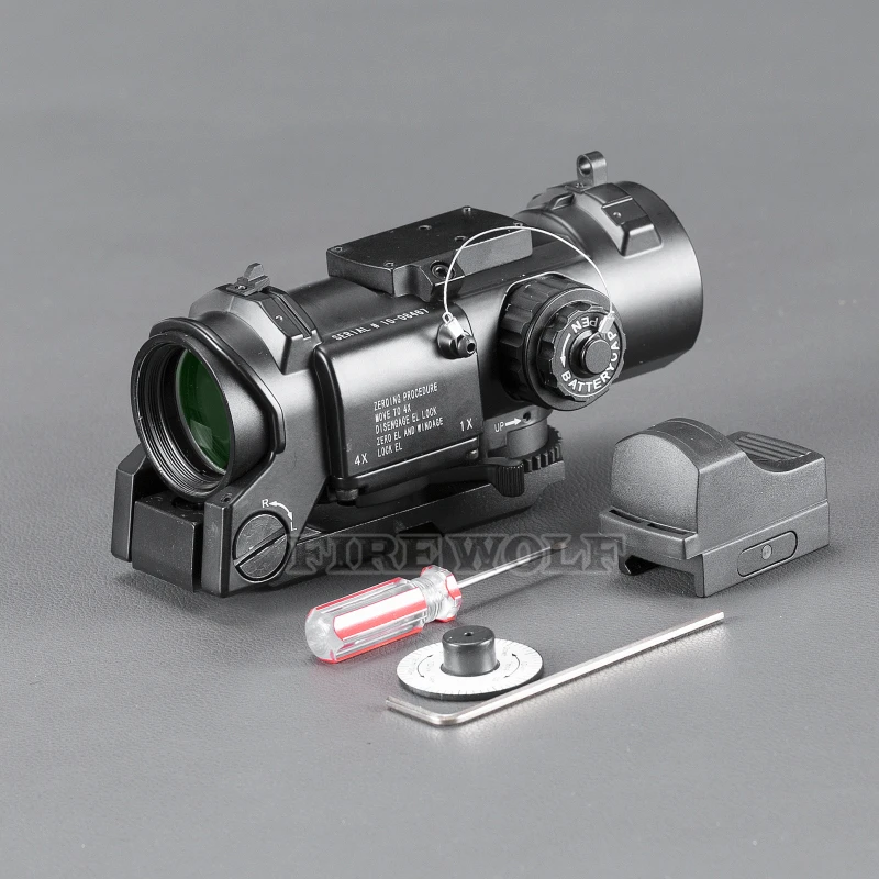 Прицеливание телескопа Голографическая точка зрения зеркало прицеливания ультра быть в 4 раза может Румяна перекрестная ориентировка регулируется 1/4 раз