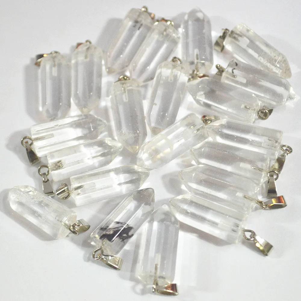 Оптовая продажа модные подвески из натурального Арбузного белого камня маятник