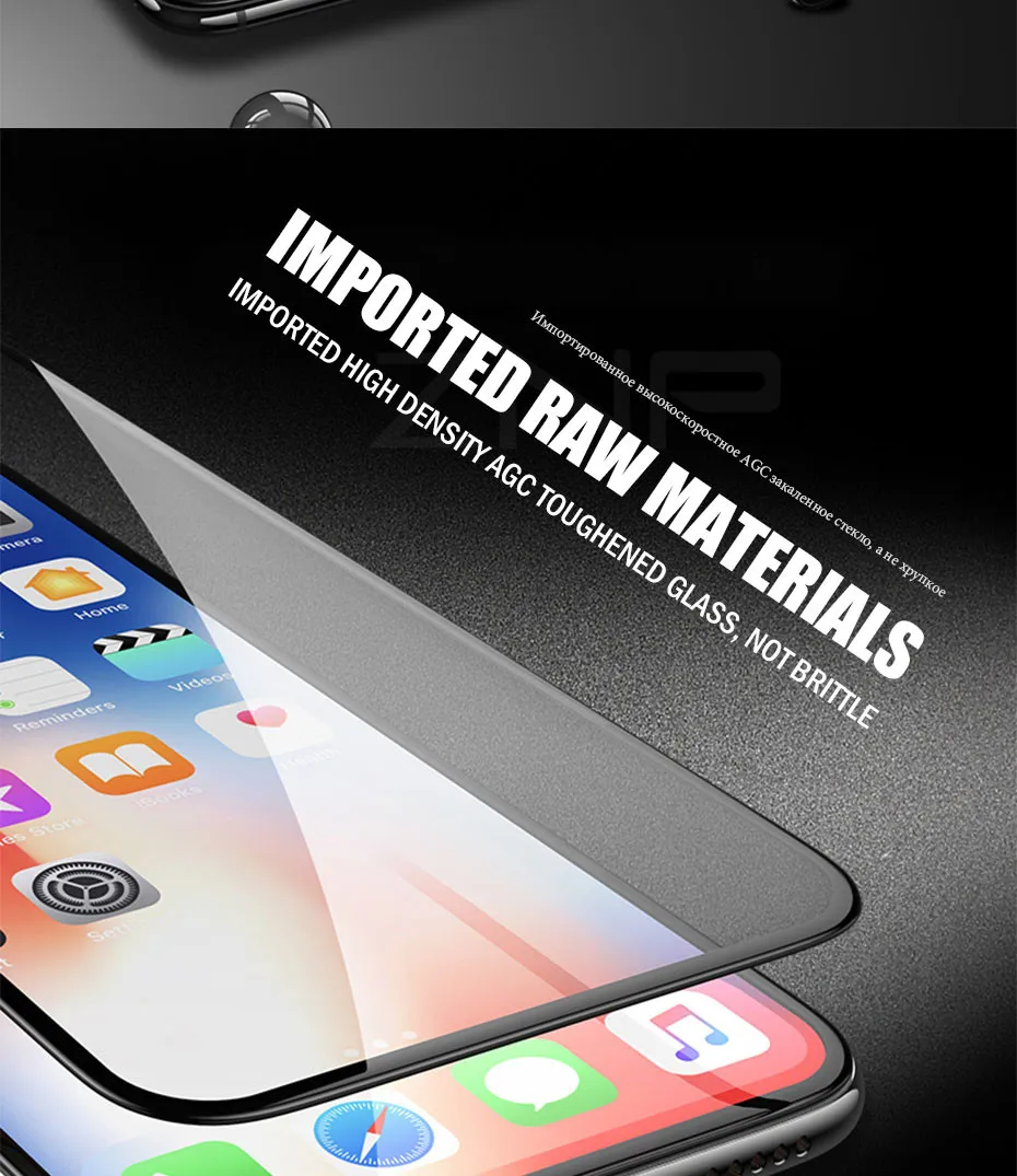 ZNP 5D полная защита экрана с закругленными краями для iPhone X 10 полное покрытие закаленное стекло на iPhone X 10 Защитная стеклянная пленка