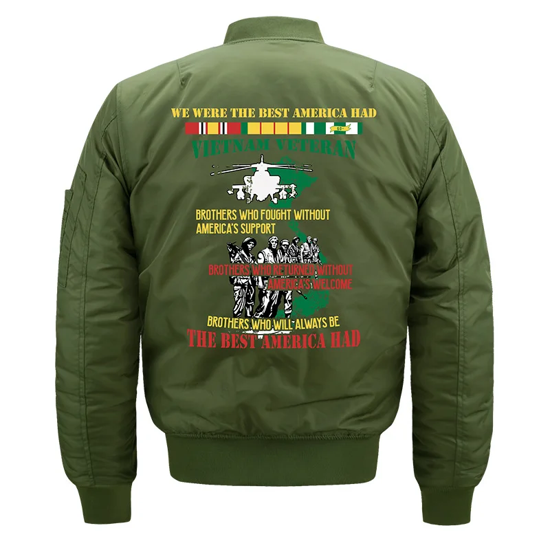 ASSTSERIES Vietnam Veteran мужская куртка-бомбер MA-1 высокое качество военная куртка 8XL