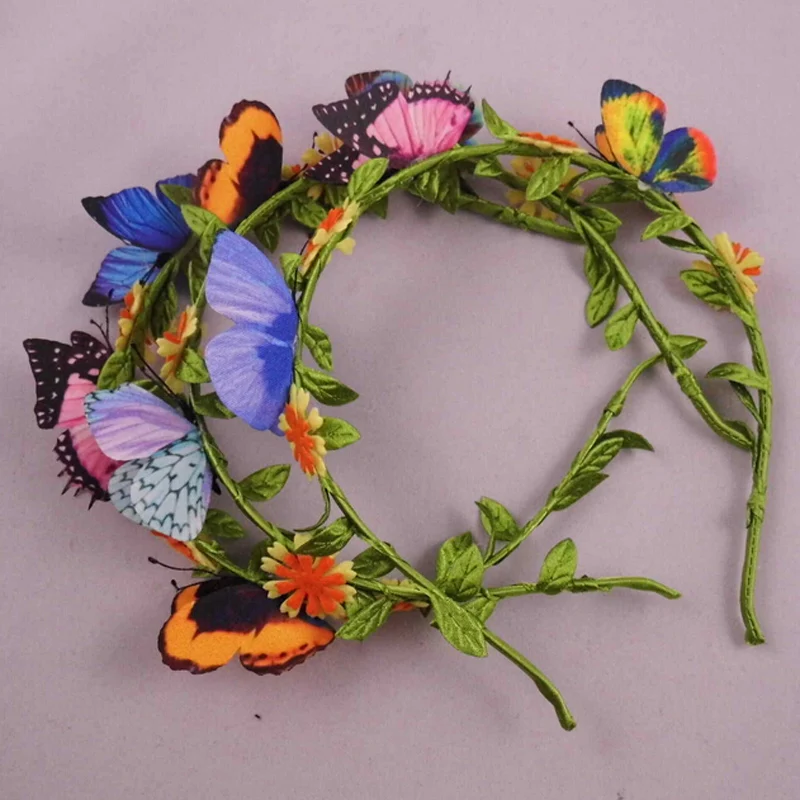 Новый 1 * три бабочки дети девочка малышей повязка на голову диапазон волос