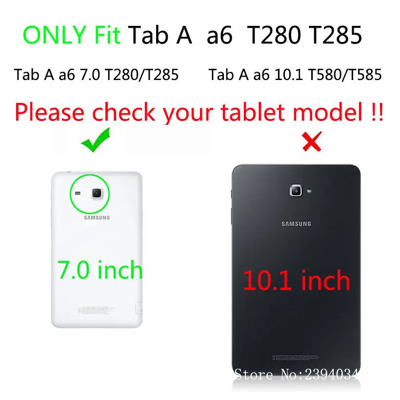 Модный чехол для Samsung Galaxy Tab A A6 7 0 2016 T280 T285 с подставкой из кожи умный планшета