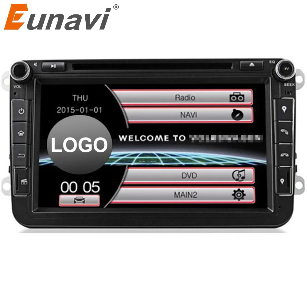Eunavi 2 Din 8 дюймов Автомобильный dvd плеер для Volkswagen Golf Polo JETTA MK5 MK6 PASSAT B6 SKODA TOURAN с 3g USB gps