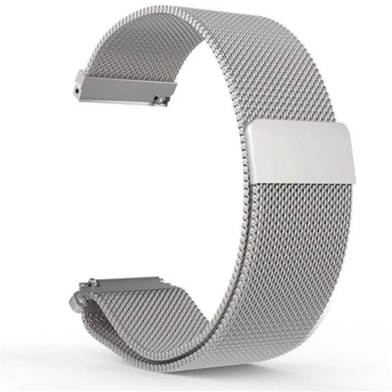 Миланская петля ремешок для samsung gear S2 классический ремешок для часов из нержавеющей стали для samsung gear Sport huami amazfit bip металлический ремешок - Цвет: silver B