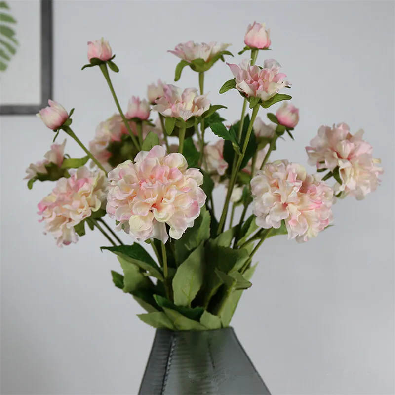 Flone 3 головок искусственные Paeonia цветы ветки искусственная фотосессия цветочная |