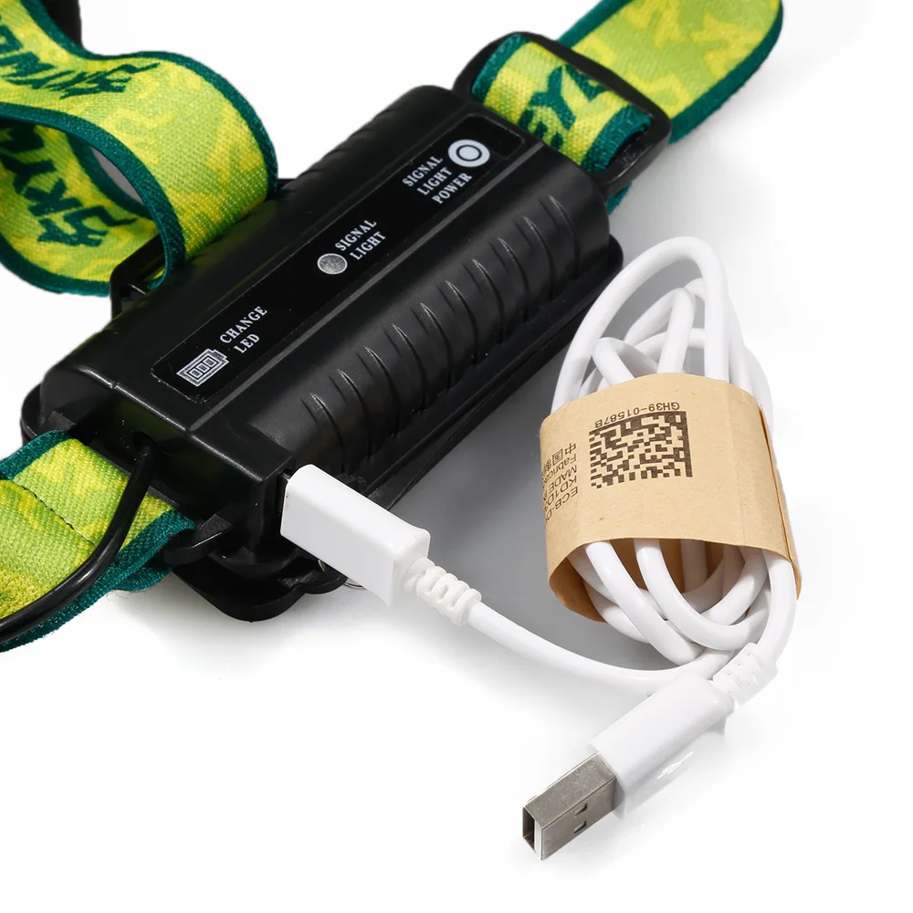 Светодиодный налобный фонарь XM L T6 с двумя головками 1000 люмен перезаряжаемый USB