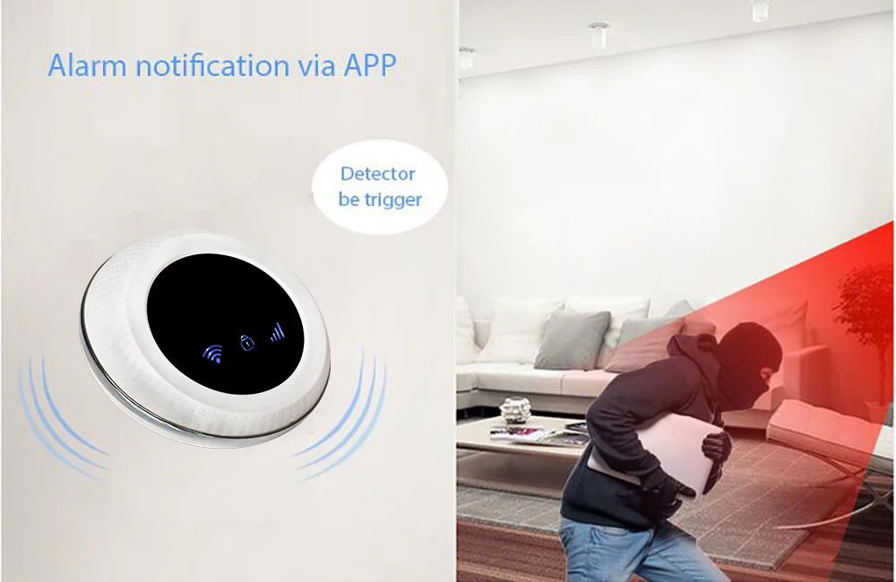 Tuya умный Wifi+ GSM беспроводной умный дом Охранная сигнализация совместима с Alexa