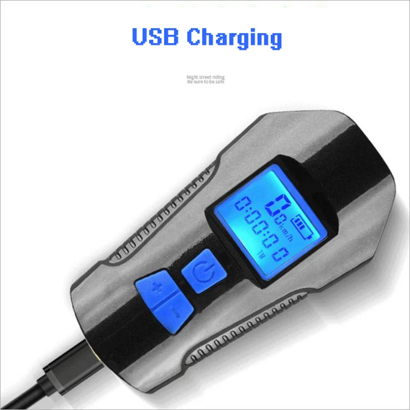Велосипедный фонарь с зарядкой от usb, светодиодный светильник, уличный водонепроницаемый фонарь для фары горного велосипеда, электронный колокольчик, портативный Точечный светильник, KS-10