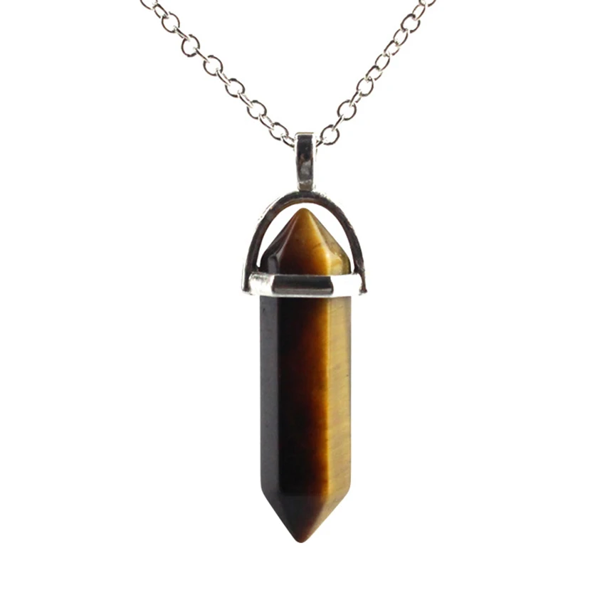 Meetcute подвеска с натуральным кристаллом шестигранная ожерелье камнем в виде