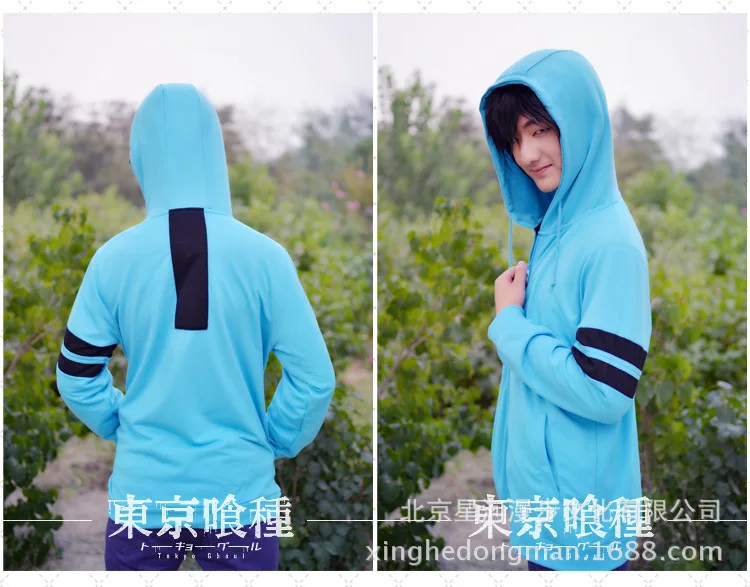 Токийский Гуль канеки Кен косплей толстовки куртка в стиле аниме синий унисекс