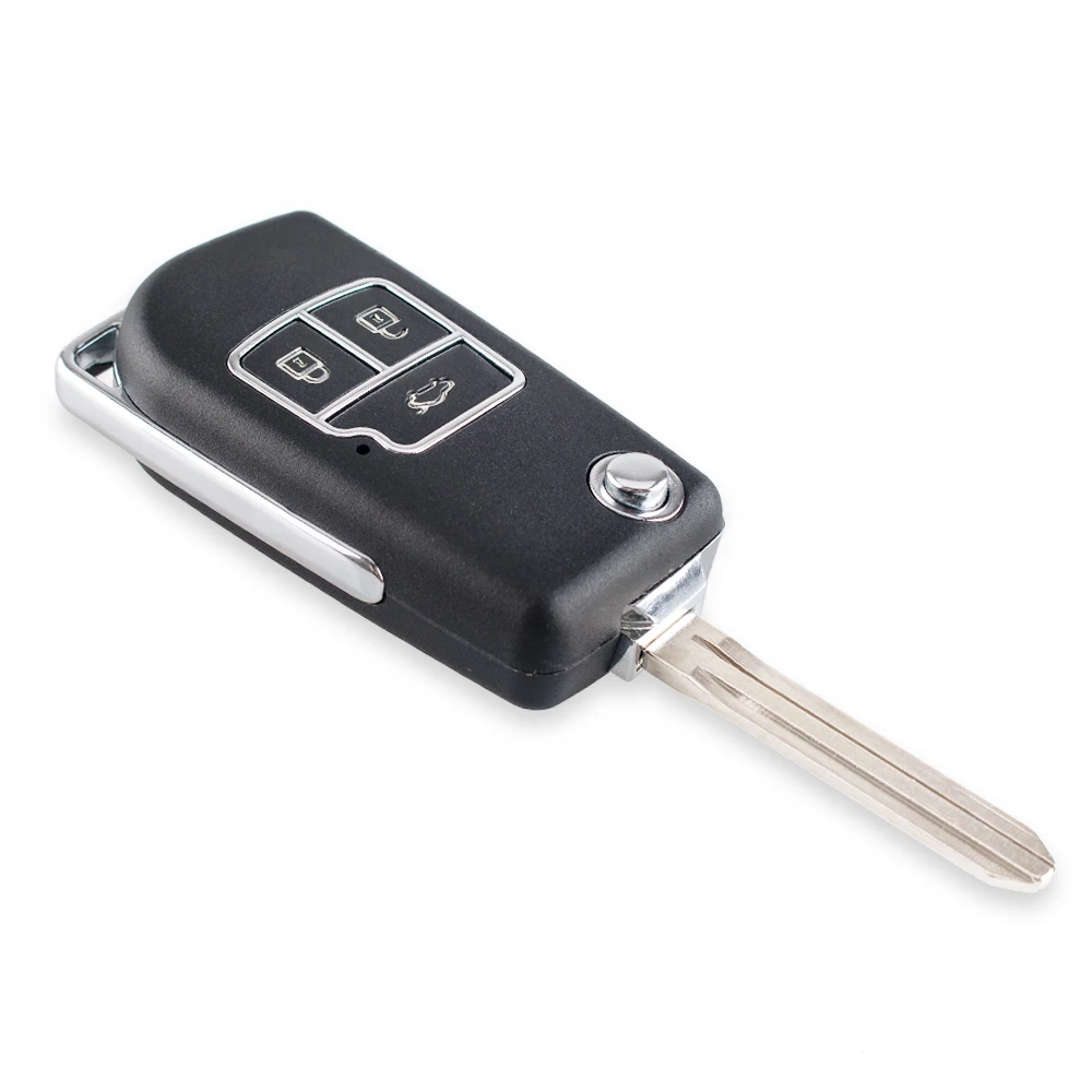 Dandkey 3 кнопки для ключа ФОБ Пластиковая пилочка ногтей Prado RAV4 Vios Hilux Yaris