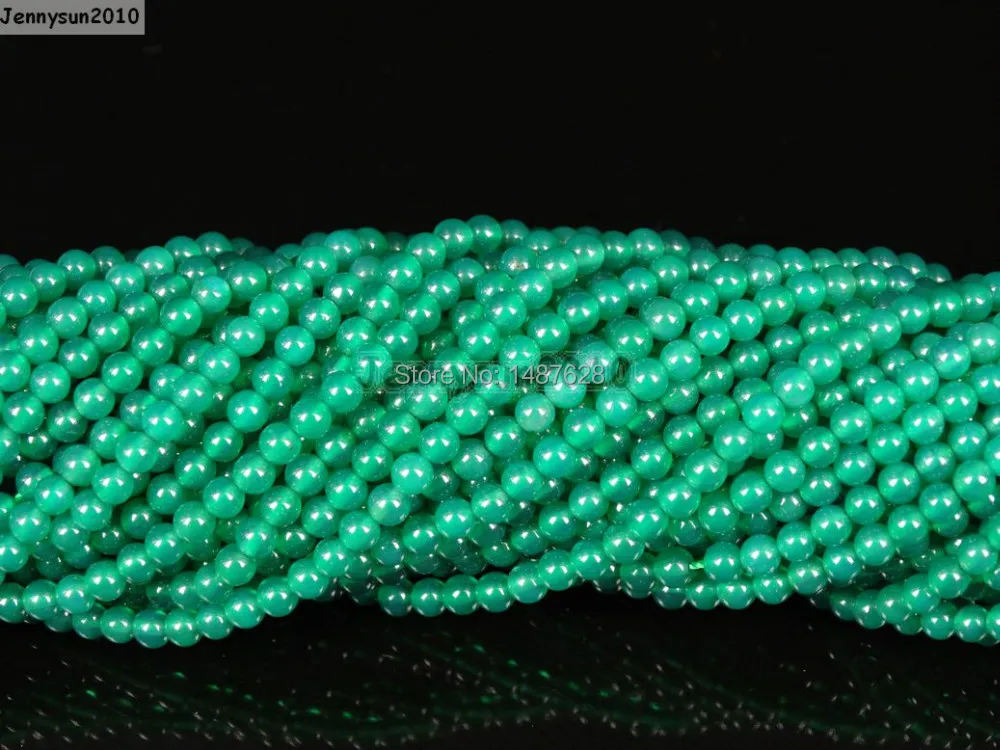 Натуральные зеленые драгоценные камни Ag-ate 2 мм гладкие круглые