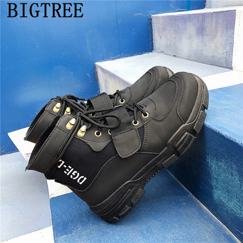 Ботинки мужские из натуральной кожи дизайнерские модные полусапожки военные