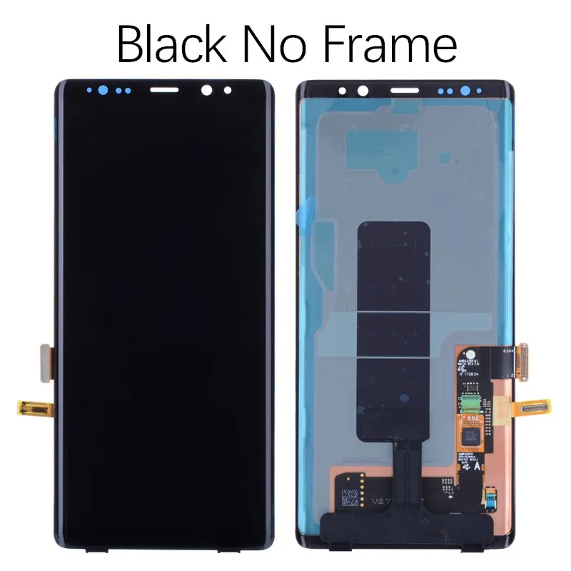 No Frame Black AMOLED Дисплей для Samsung Galaxy Note 8 N9500 LCD в сборе с тачскрином 6.3'' черный - Цвет: No Frame Black