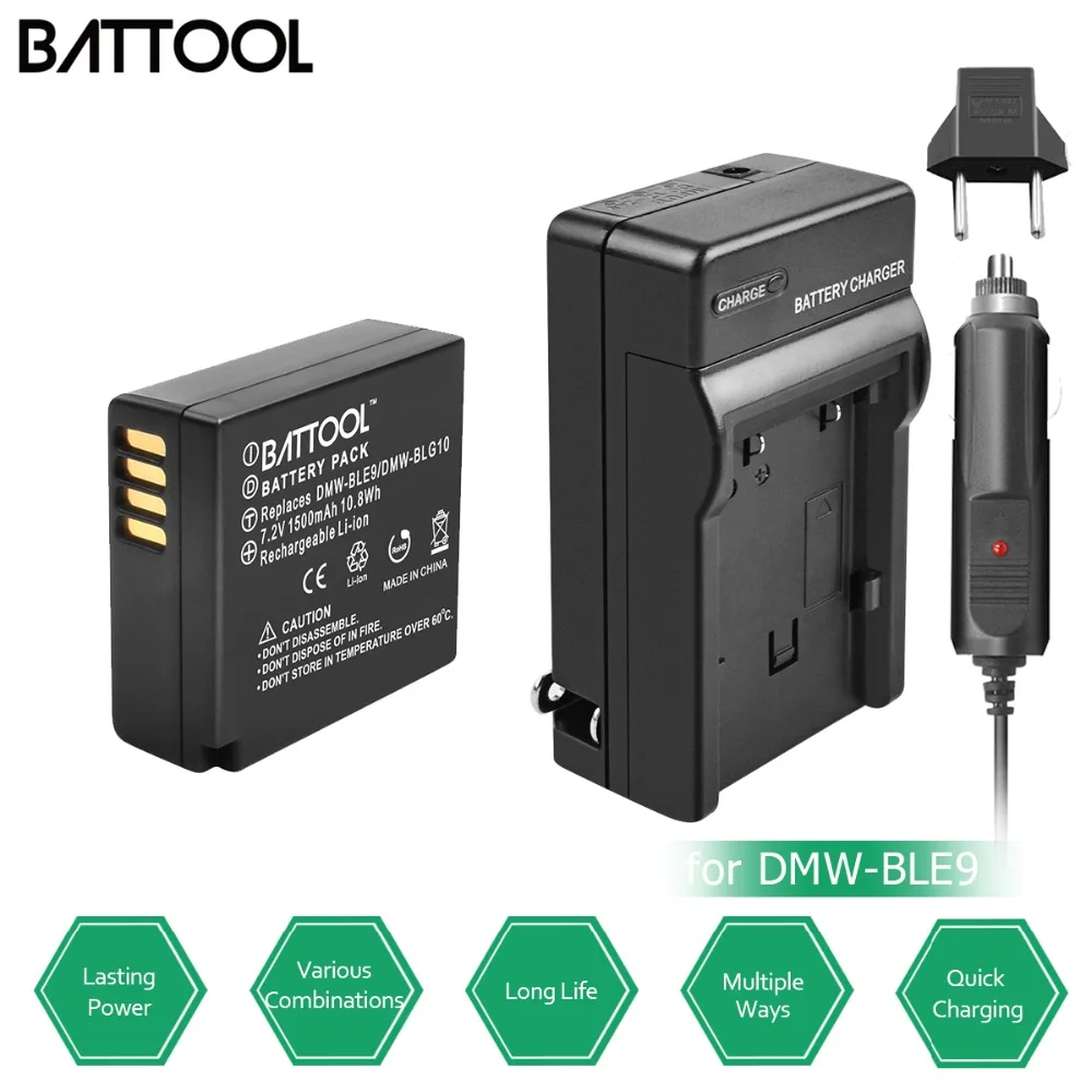 1X DMW-BLG10 BLG10 DMW-BLE9 BLE9 Rechargeable Battery+Battery Charger for Panasonic Lumix DMC GF6 GX7 GF3 GF5 ZS100 ZS60 LX100 |