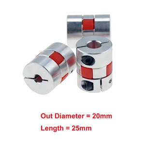 Муфта XB D20L25, 4 шт.лот, соединительная муфта D20 L25, алюминиевая слива, гибкая муфта вала, разъем двигателя, твердая резиновая прокладка, 66, 35810мм