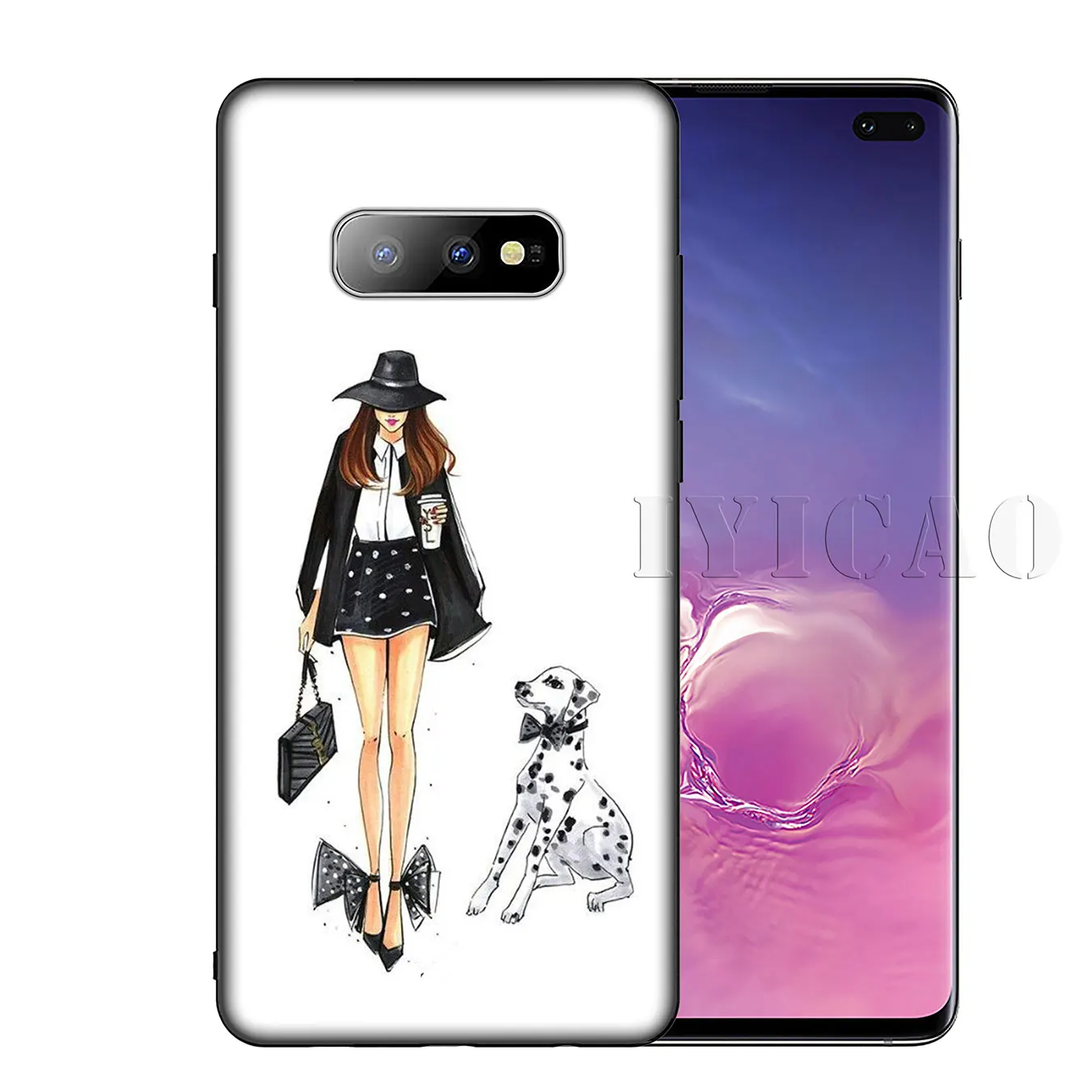 Модный тонкий мягкий чехол для мамы и дочки IYICAO Samsung Galaxy S10 S9 S8 Plus S6 S7 Edge S10e E |