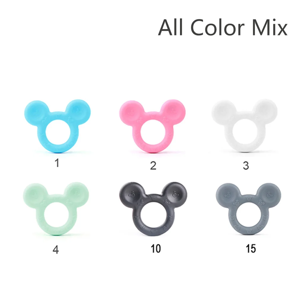 tyy900-mix 20pc Baby Silicone Teether Koala Owl Fox Cartoon Animal Teether For DIY Teething Necklace Nurs Gift Food Grade Silicone Beads - Цвет: tyy900-mix