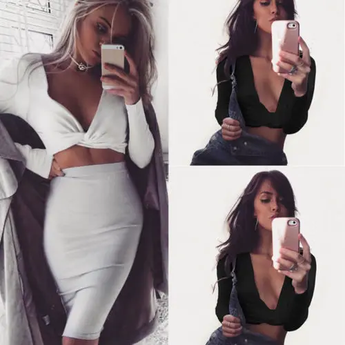 Новинка 2017 года пикантные Для женщин Глубокий V Средства ухода за кожей Шеи Cami Crop