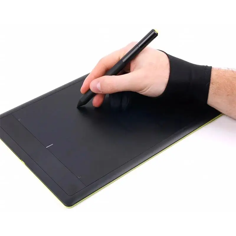 Artist Drawing Two Finger Glove For Any Graphics Tablet Black 2 Anti-fouling both Right And Left Hand | Дом и сад