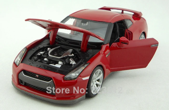 1:24 Nissan 2009 GTR R35 сплава литья под давлением модель автомобиля коллекция игрушек