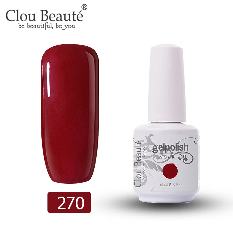 Clou Beaute Гель-лак для ногтей 15 мл полуперманентный УФ/светодиодный лак 47 цветов гель-краска для ногтей впитывающая белая слоновая кость грунтовка для ногтей - Цвет: 270