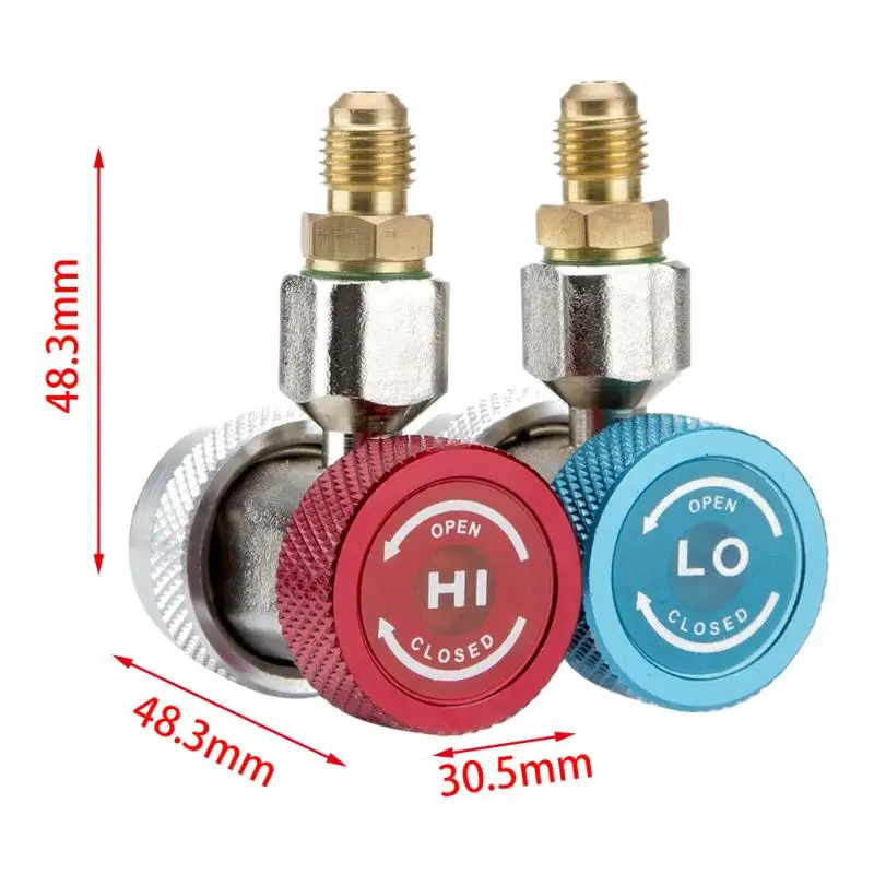 1 пара авто фреон R134A AC кондиционер регулируемая быстрая муфта хладагент Высокий