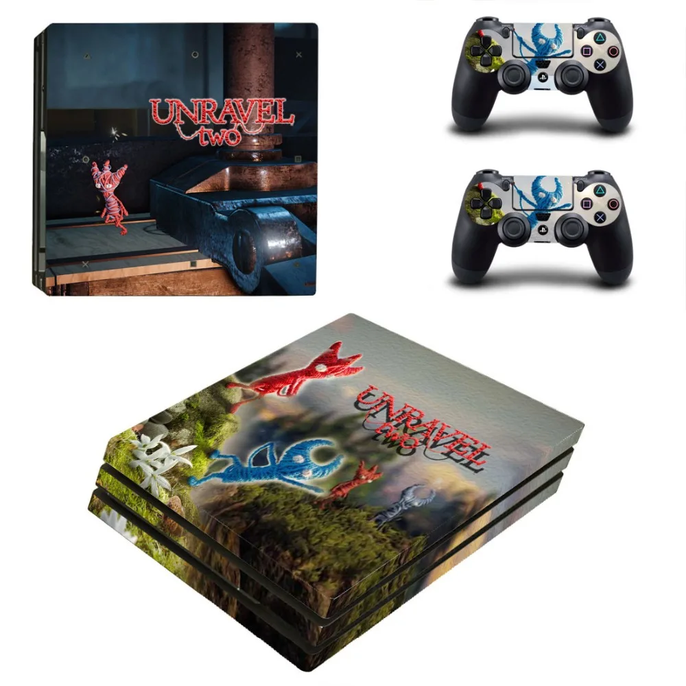 Виниловая наклейка для двух игровых приставок PS4 Pro консоли PlayStation 4 и 2