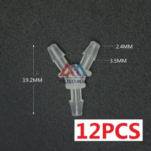 Соединительный разъем tpye equant, 12 шт., 2,4 мм, равная трубка, Столярный материал, PP пластик, подходит для аквариума, авиа, аквариума